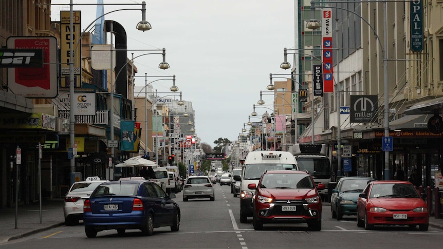 Hindley Street in Adelaide CBD