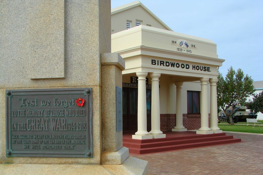 A photo of the Memorial Obelisk at Birdwood House in Geraldton