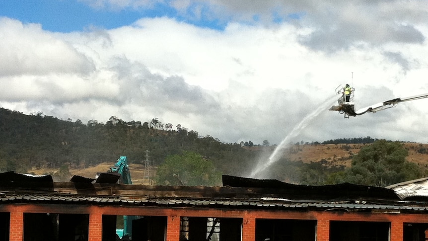 Fire fighters arrived about midnight to find the building fully alight and collapsing.