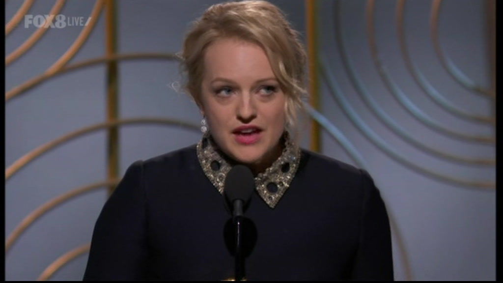 Elisabeth Moss wins Best Actress in a TV series - drama - ABC News