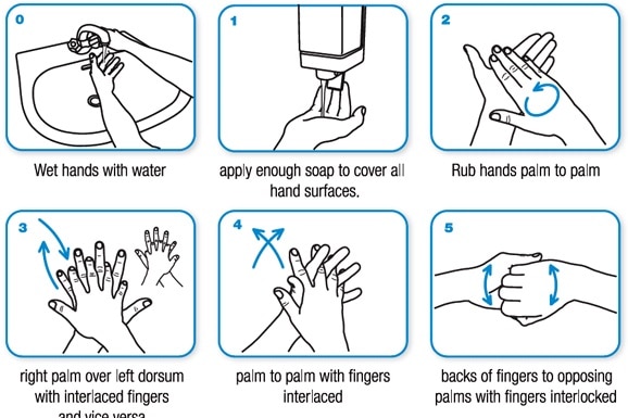 WHO 11-step guide to hand washing