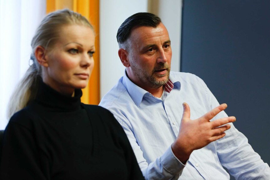 Lutz Bachmann and Kathrin Oertel, leaders of German anti-Islam group PEGIDA
