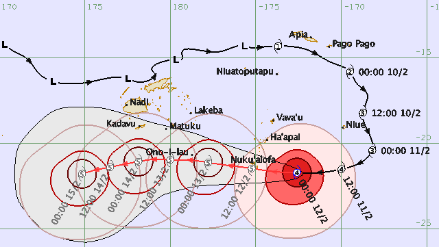 Gita forecast map