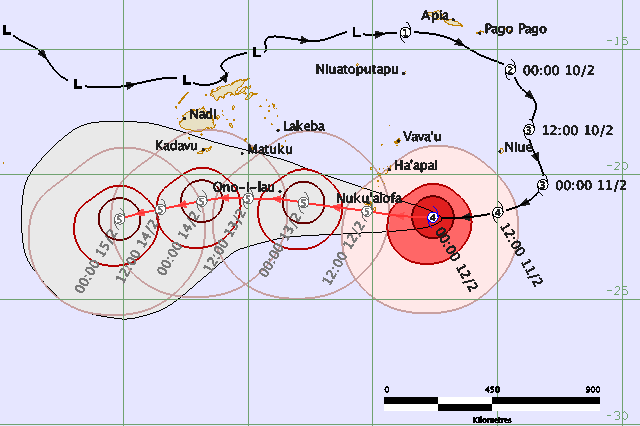 Gita forecast map