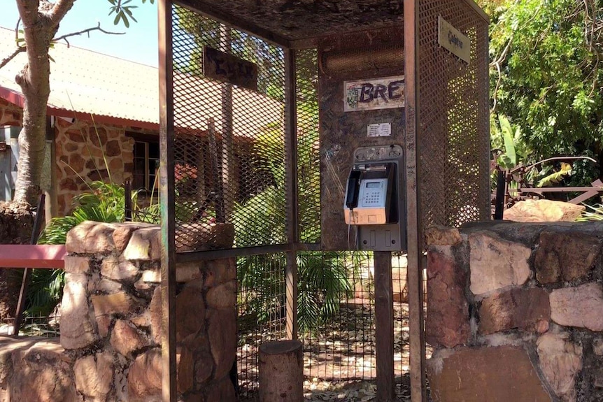 An old pay phone in the remote Aboriginal community of Kalumburu.