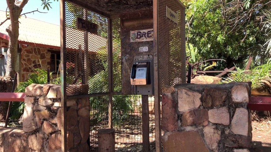 An old pay phone in the remote Aboriginal community of Kalumburu.