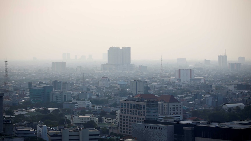 Jakarta blanketed in thick yellow smog