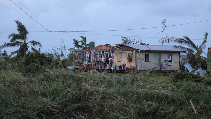 House damaged in cyclone-hit Fijian town
