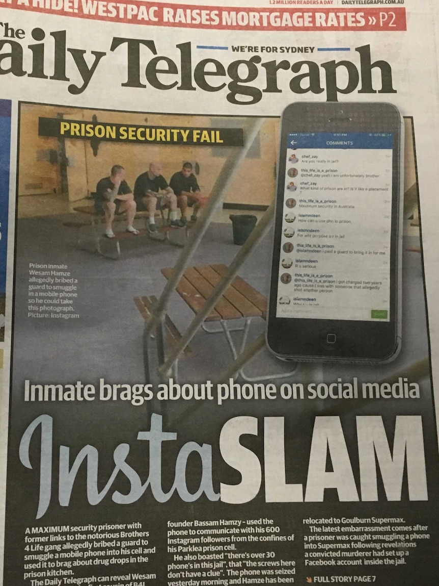 The Daily Telegraph story on phones in prisons