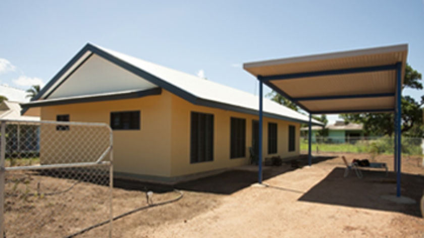 One of the new houses built under the federal government's SIHIP building program