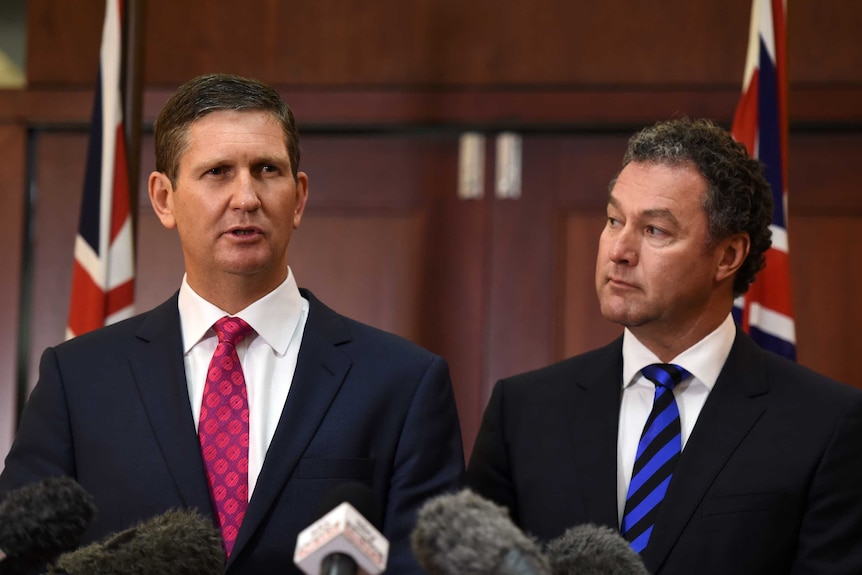 LNP leader Lawrence Springborg and deputy John-Paul Langbroek