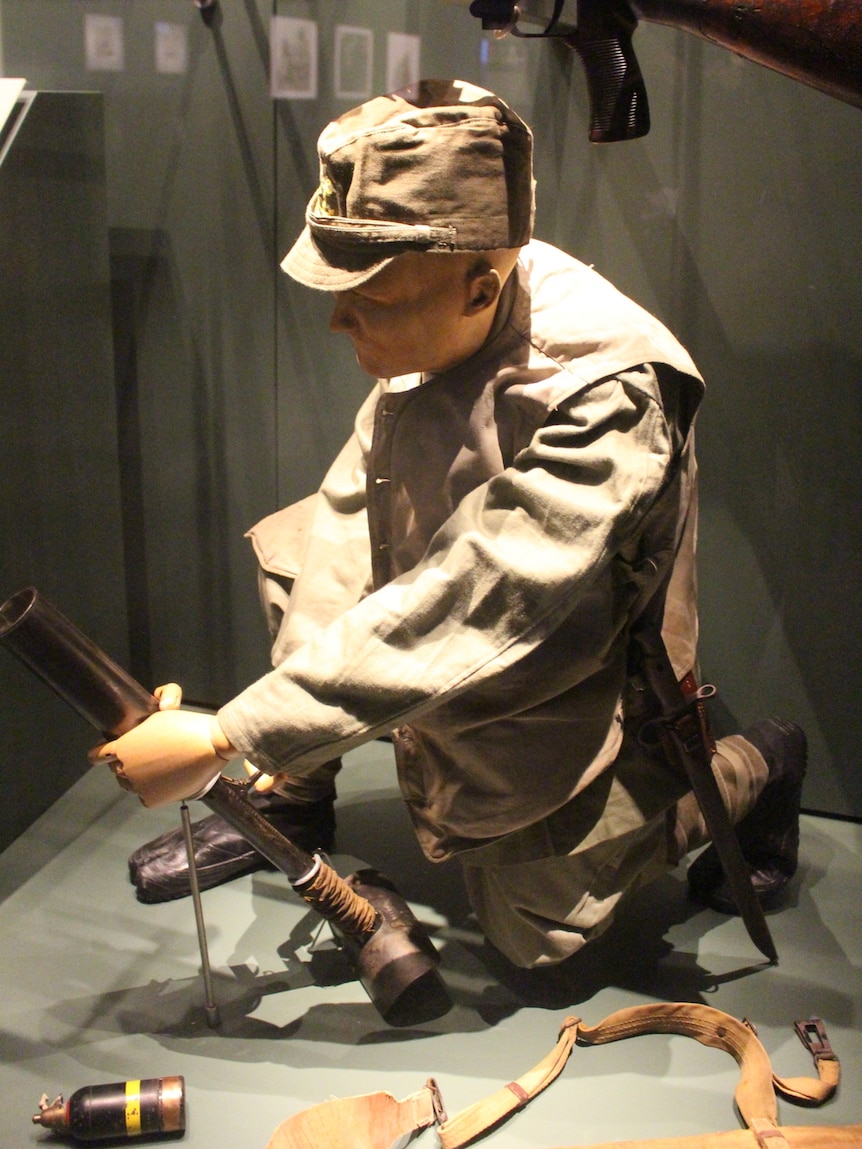 WWII Japanese soldier mannequin at Australian War Memorial.