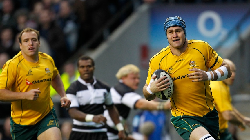 James Horwill, on as a substitute, helped himself to two tries against the Barbars.