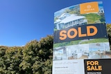 A close up shot of a sold sign outside of a property in the Albany Suburb of Mira mar