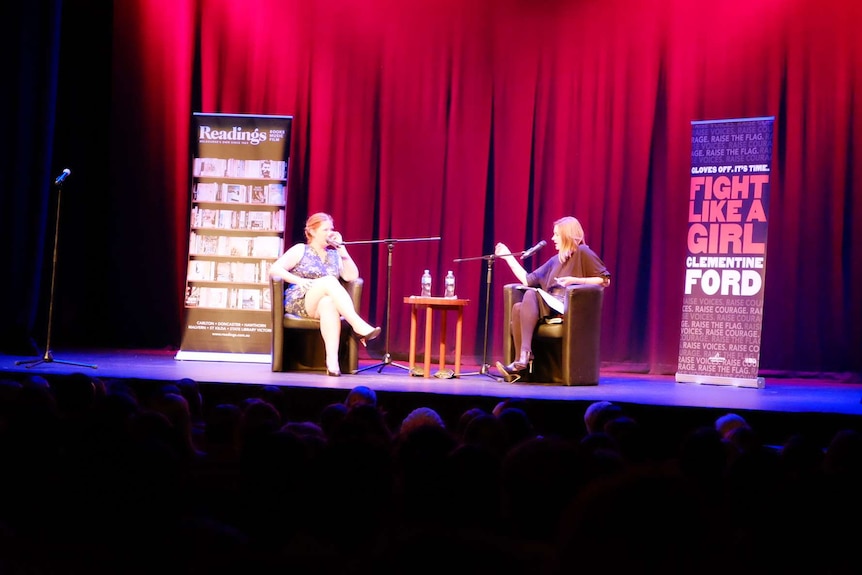 Clementine Ford in conversation with Julia Baird at the Athenaeum, Melbourne on September 26, 2016.