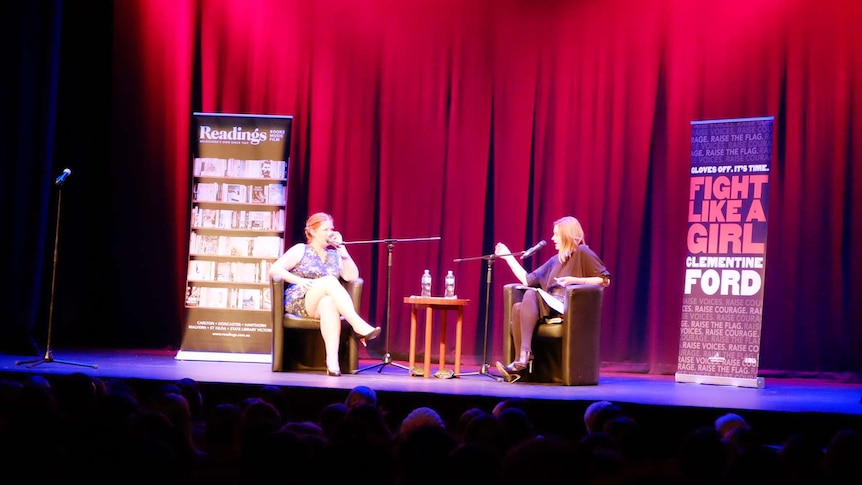 Clementine Ford in conversation with Julia Baird at the Athenaeum, Melbourne on September 26, 2016.