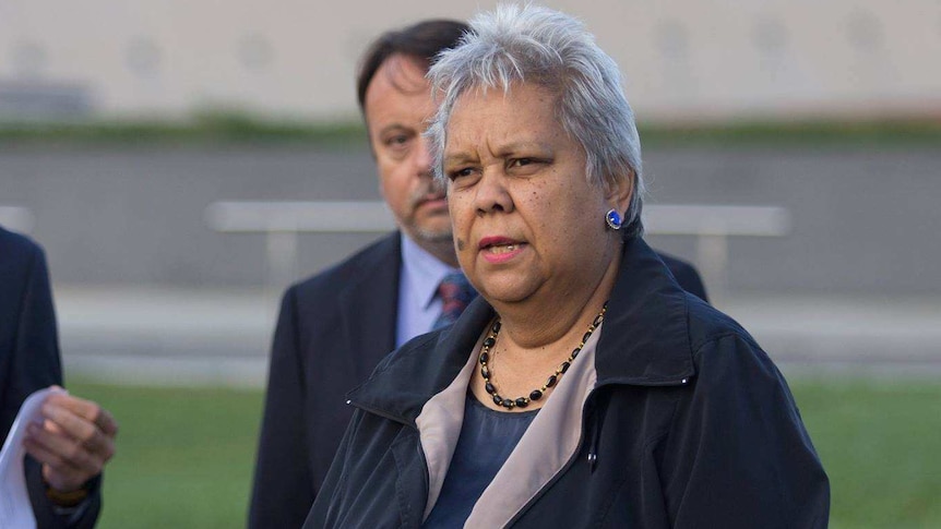 National Congress of Australia's First Peoples co-chair Jackie Huggins speaks.