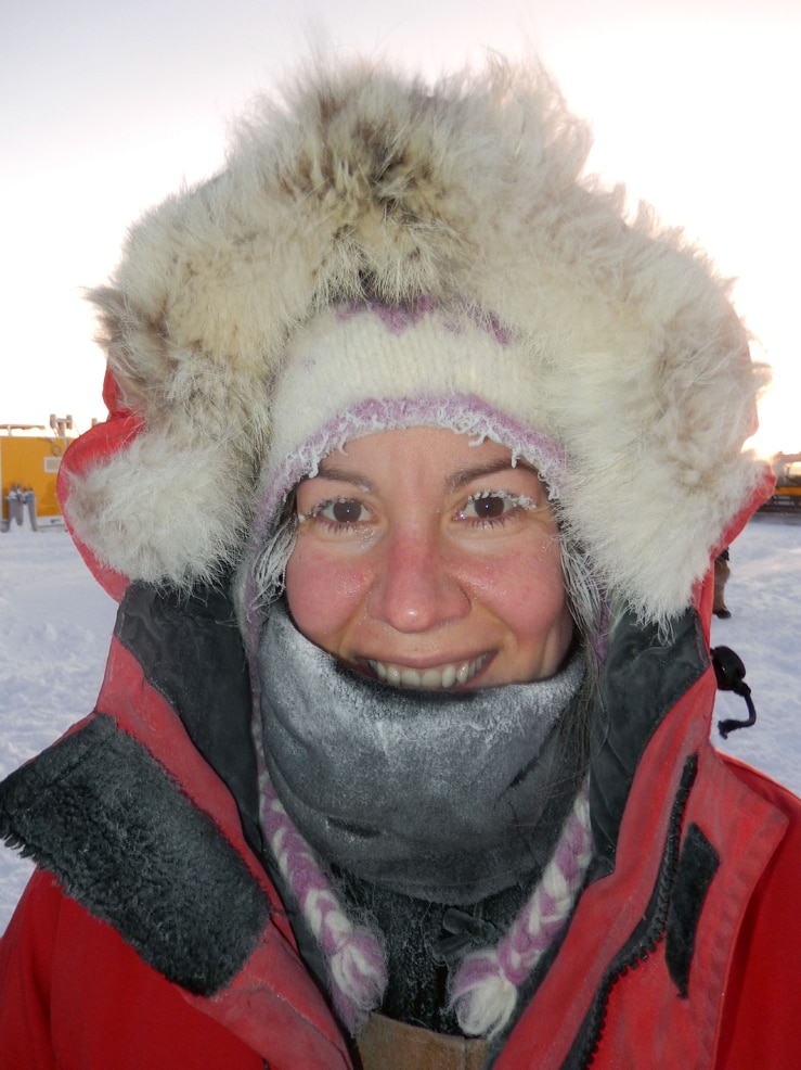 A woman wearing Artic furs