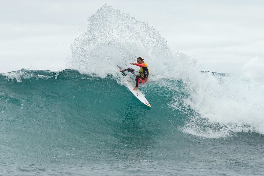 Carissa Moore surfs in the final at Bells Beach
