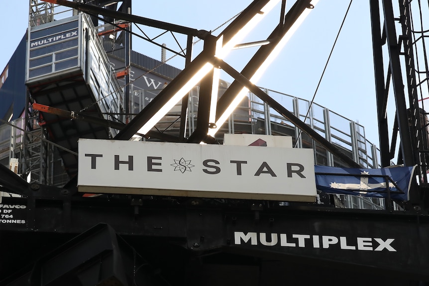 construction sign of a multiplex which reads The Star