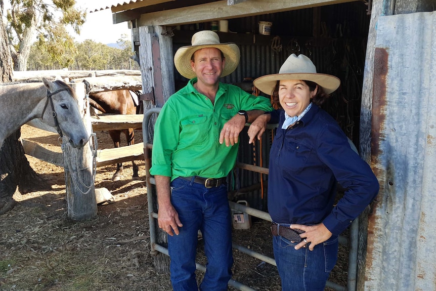 Rob and Ainsley McArthur on their farm.