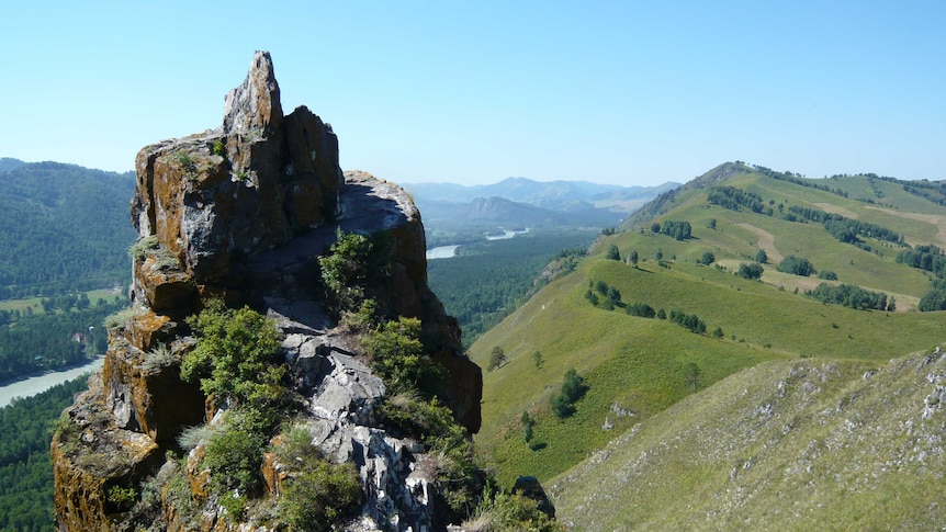 Image shows the mountainous Altai region