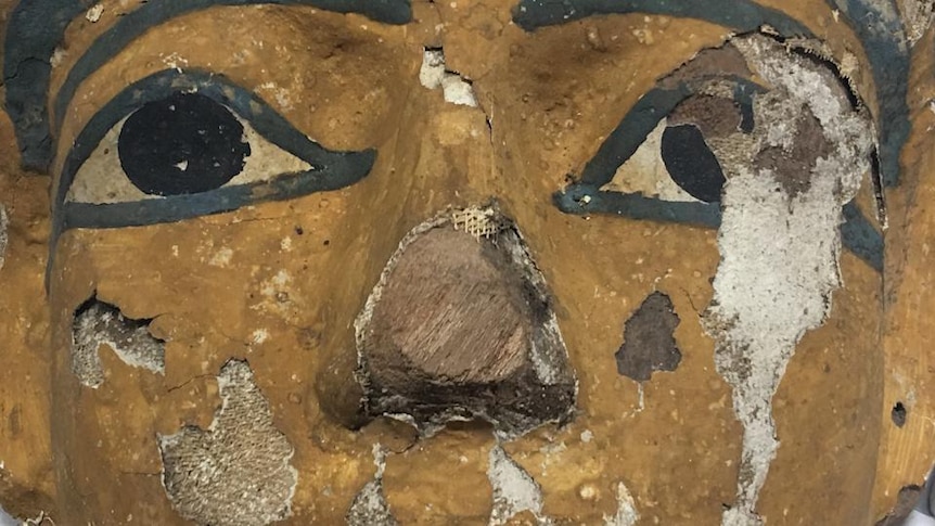 An Egyptian head sculpture