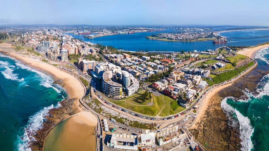 An overhead shot of the City of Newcastle.