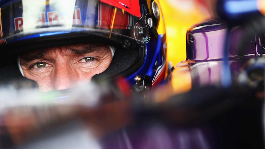 Webber looks on during Hungarian Grand Prix