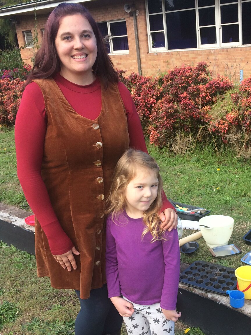 Sharon and Luella standing in from of the bowling club.