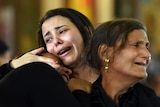Women mourn at a Coptic Funeral in Alexandria, Egypt, April 10 2017