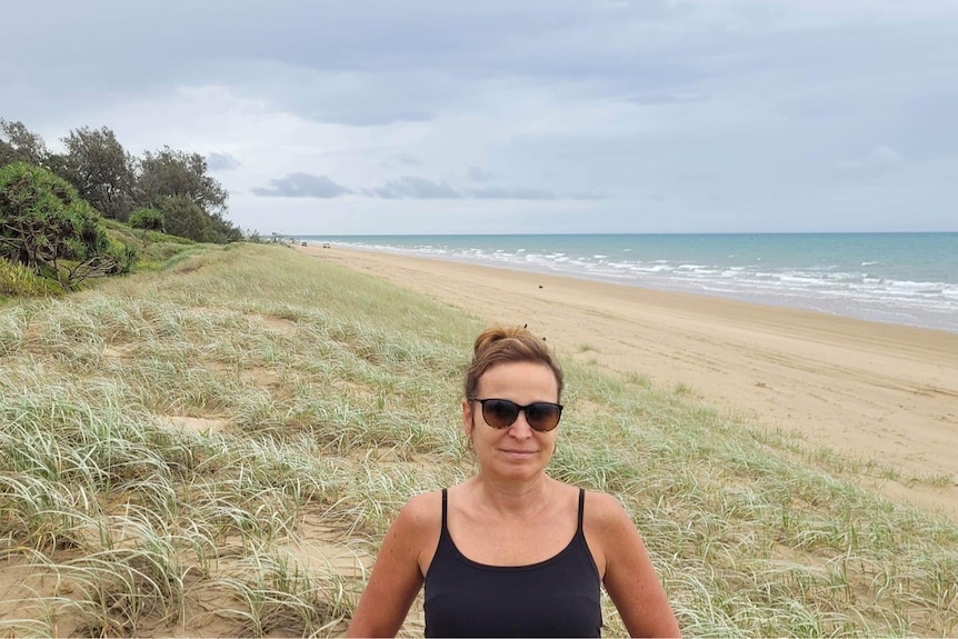 Bangalee resident Helen Schweikert stands on Farnborough Beach. 