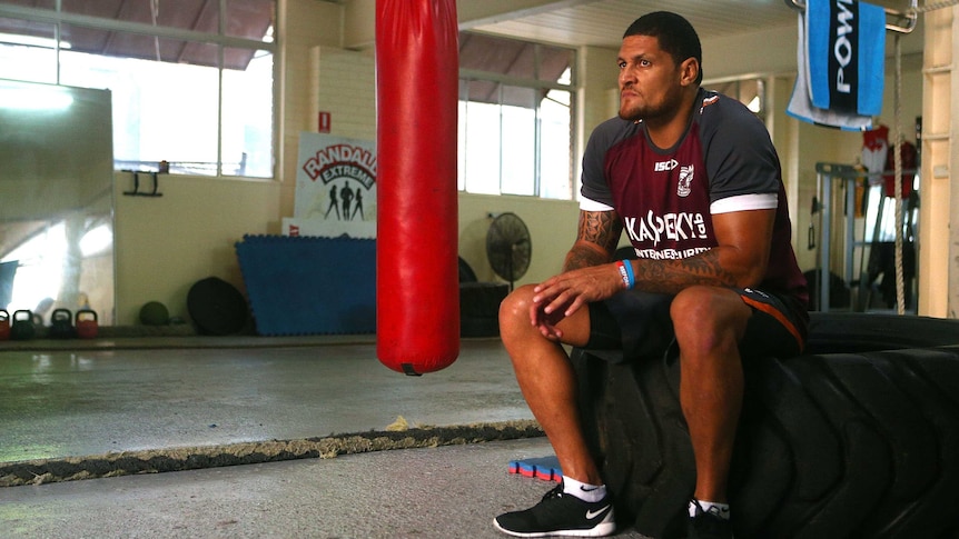 Willie Mason in Manly training