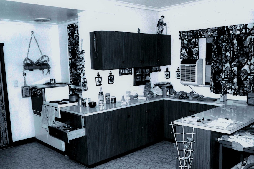 The kitchen where Maria James had a conversation with what is assumed to be her killer.