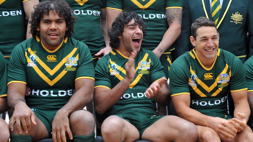 Kangaroos team photo ahead of the Rugby League World Cup