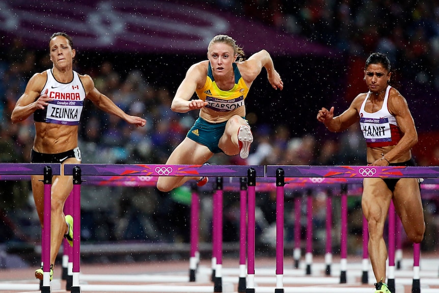 Sally wins hurdles gold