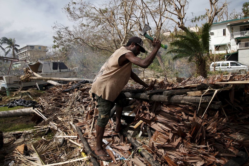 Vanuatu Cyclone Pam destroyed boat