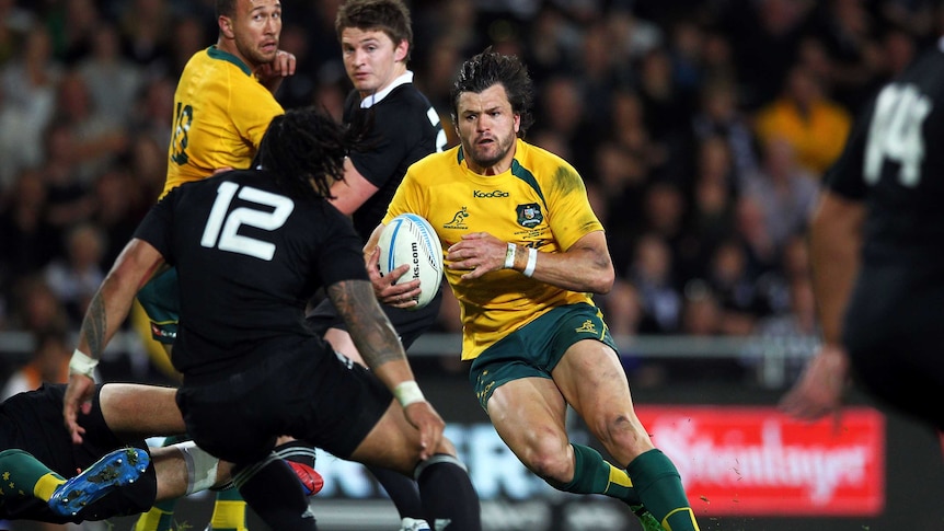 Adam Ashley-Cooper takes on the All Blacks defence