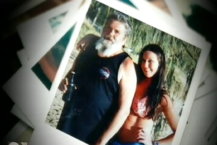 A Polaroid photo of drug smuggler Schapelle Corby and her father Mick.