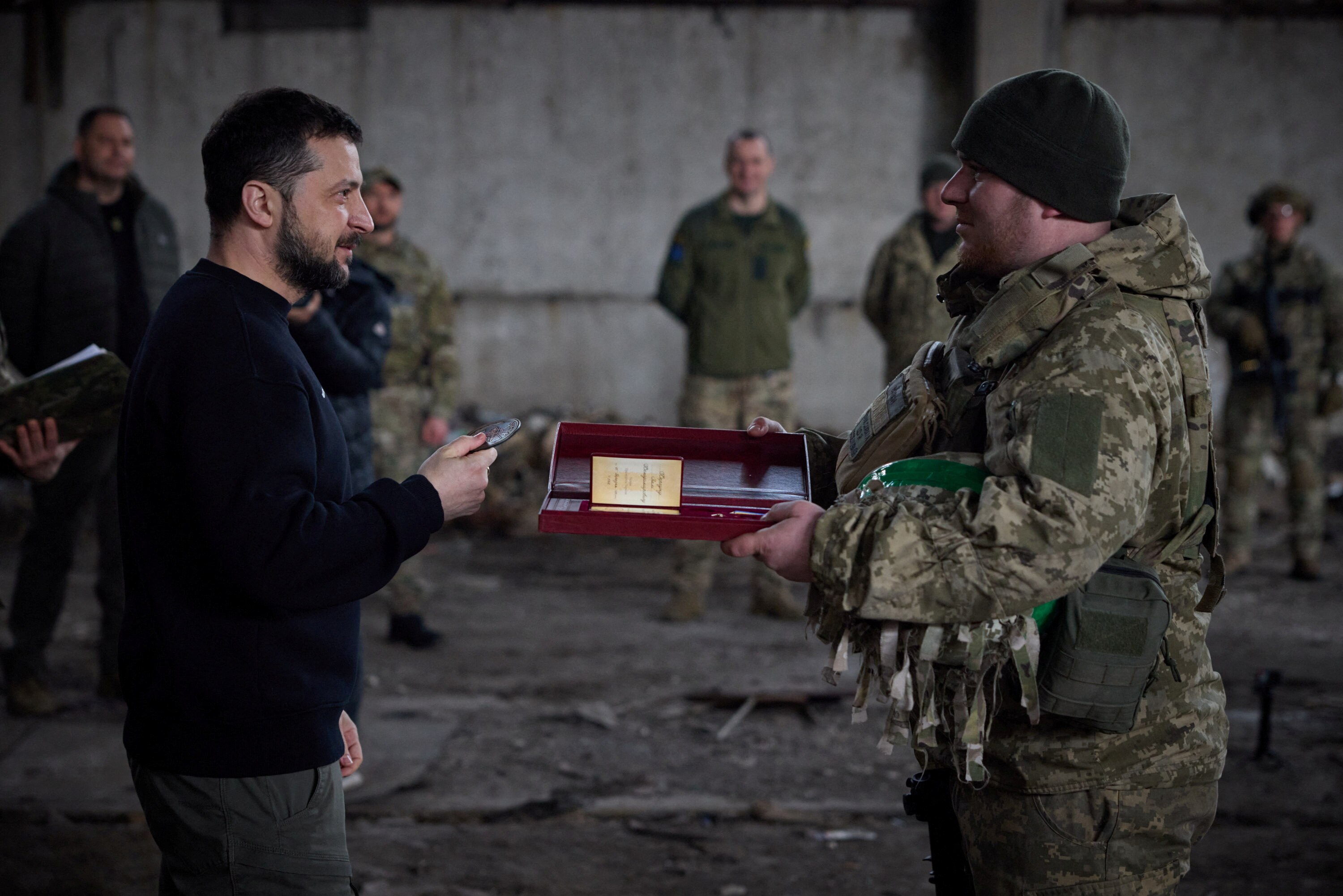 Ukraine's President Volodymyr Zelenskyy Visits Troops On The Frontline ...