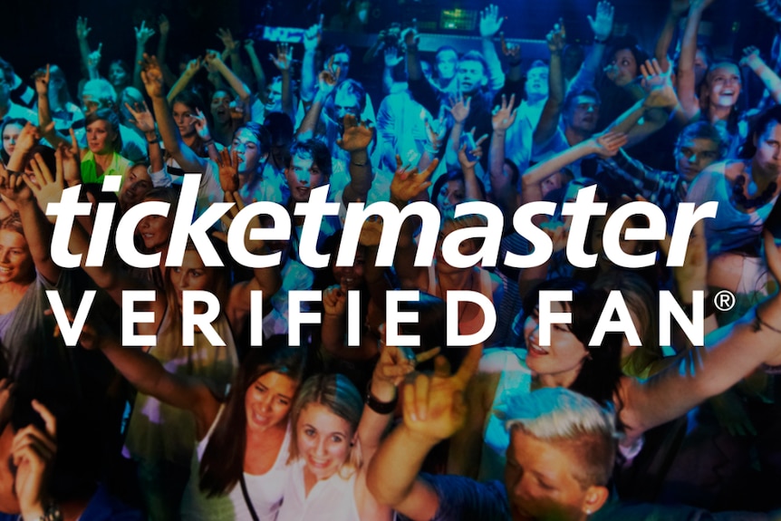 Ticketmaster advertisement showing music fans at a concert