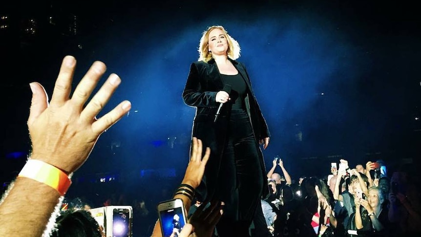 Adele at the Brisbane concert on Saturday March 4.