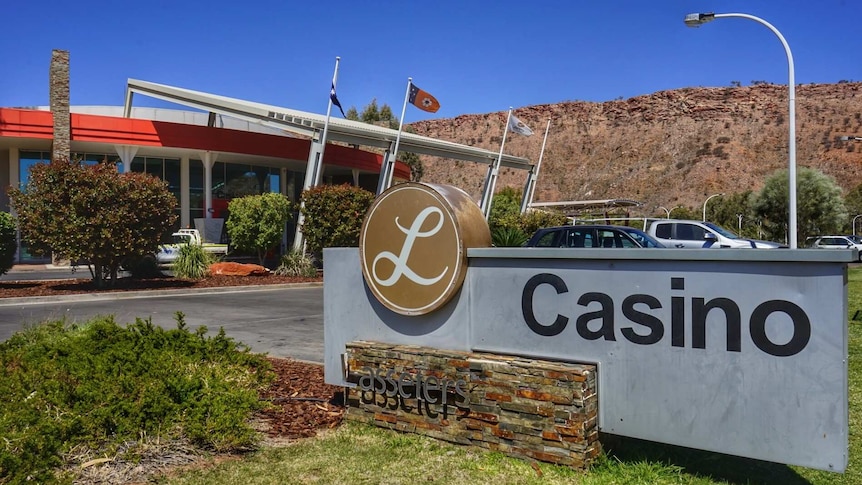 The outside of a casino in central Australia.