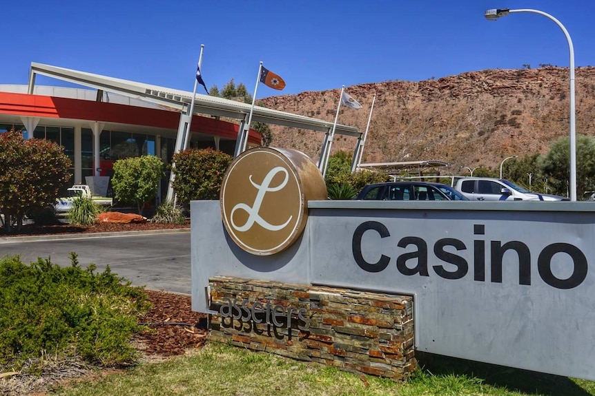 The outside of a casino in central Australia.