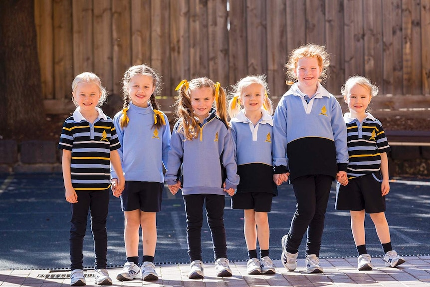 Junior students wearing shorts or pants at Lowther Hall Anglican Girls Grammar School.