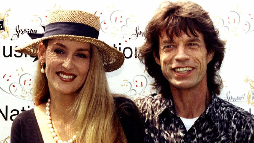 Rolling Stones lead singer Mick Jagger Texan model Jerry Hall
