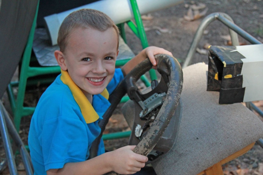 Student enjoys Loose Parts Play