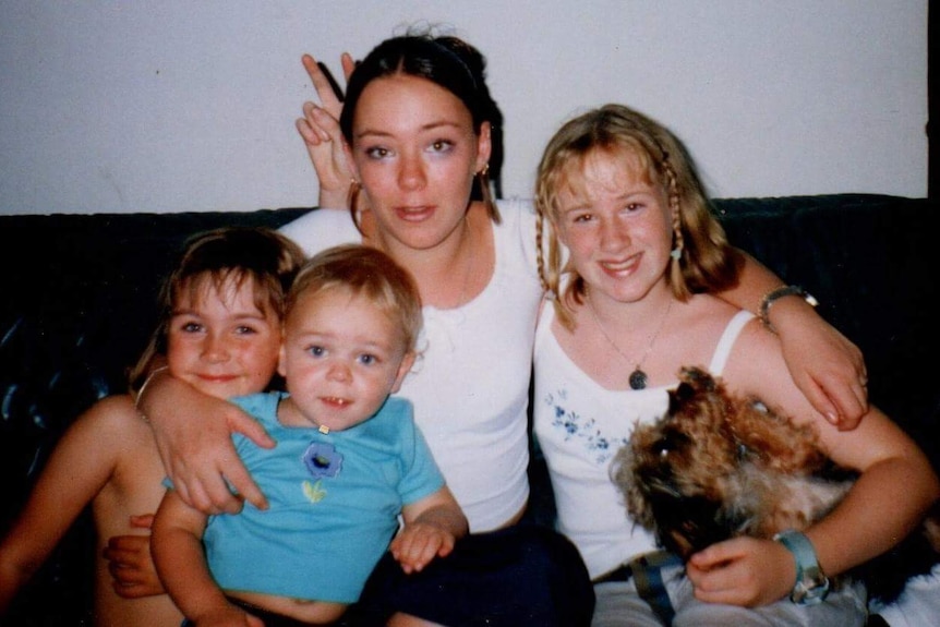 Rosie Waterland and her sisters when they were younger.