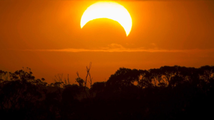 The partial annular eclipse seen from New Norcia.