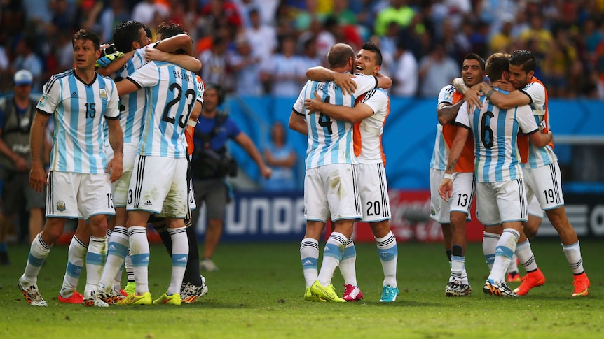 Argentina celebrates win over Belgium